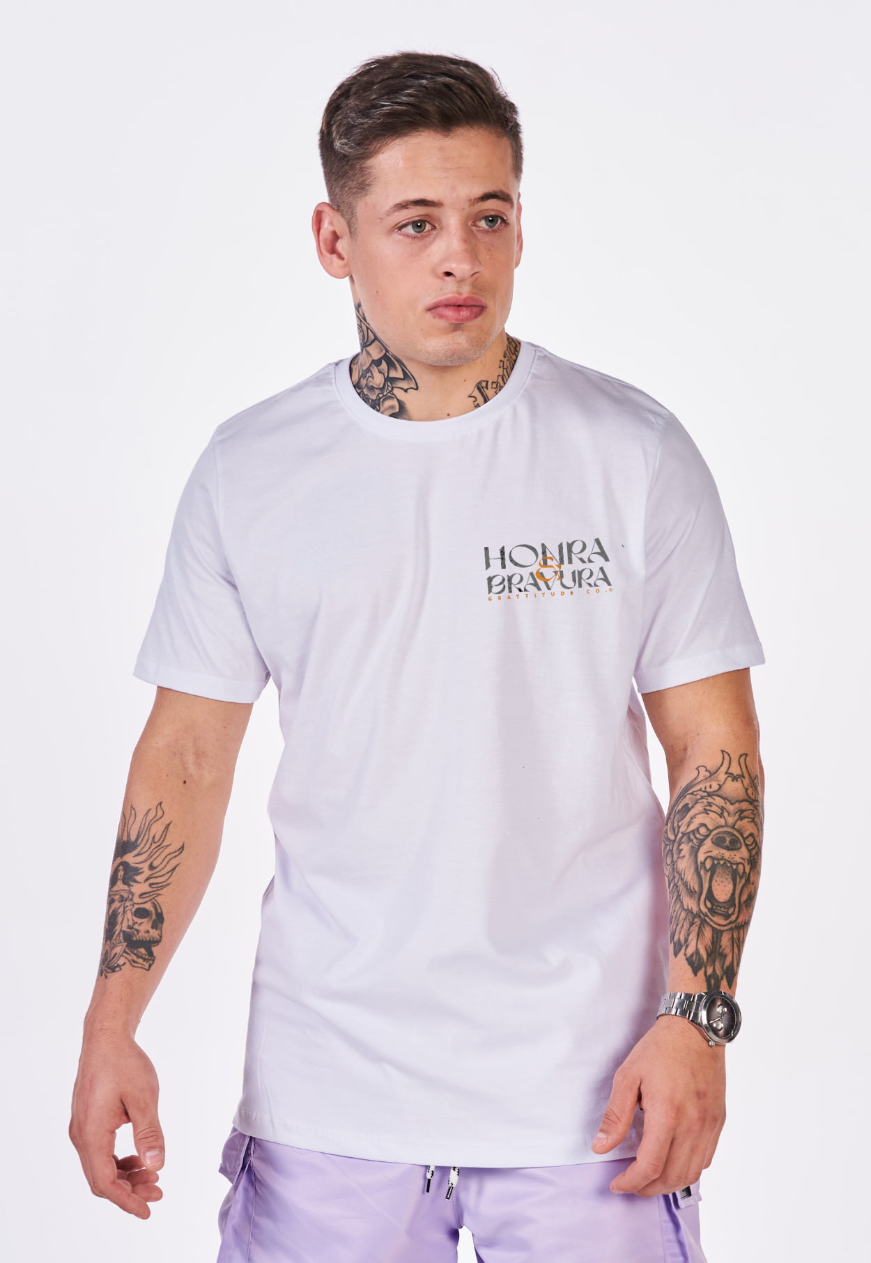 CAMISETA ESTAMPADA GRATTITUDE - DRAGON IV BRANCO - Grattitude