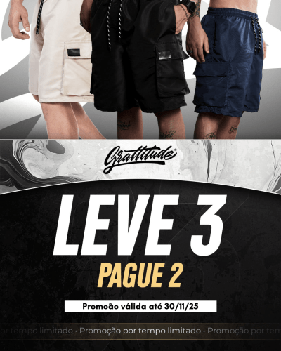 LEVE 3 BERMUDAS CARGO - PAGUE 2 - MONTE SEU KIT 