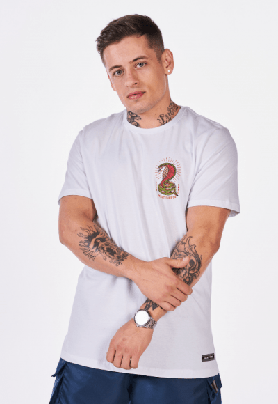 CAMISETA ESTAMPADA GRATTITUDE - DRAGON IV BRANCO - Grattitude