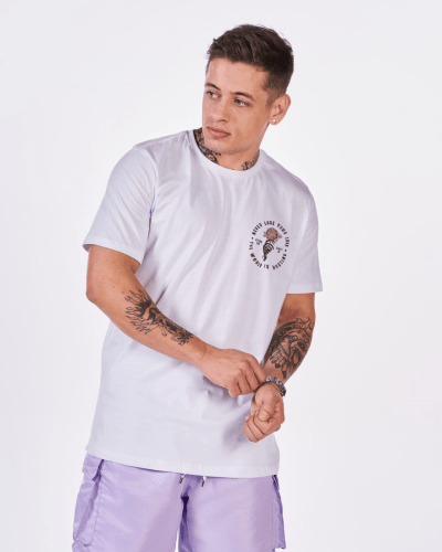CAMISETA ESTAMPADA GRATTITUDE - FLOWER BRANCO