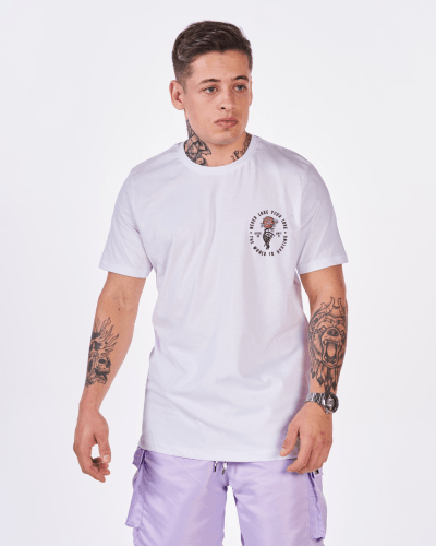 CAMISETA ESTAMPADA GRATTITUDE - FLOWER BRANCO