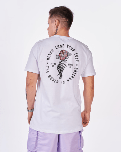 CAMISETA ESTAMPADA GRATTITUDE - FLOWER BRANCO