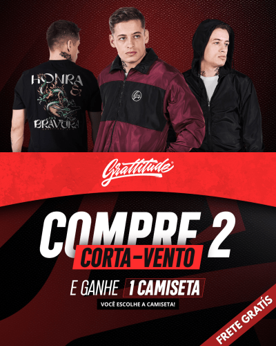 COMPRE 2 CORTA VENTO - GANHE 1 CAMISETA